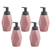 Kuber Industries Liquid Soap Dispenser | Handwash Soap Dispenser | Soap Dispenser for Wash Basin | Shampoo Dispenser Bottle | Bathroom Dispenser Bottle | Pack of 5 | JY00014 | 400 ml | Pink